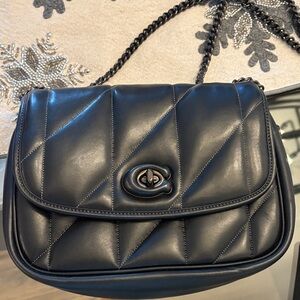 Coach Black Quilted Leather Shoulder Bag
